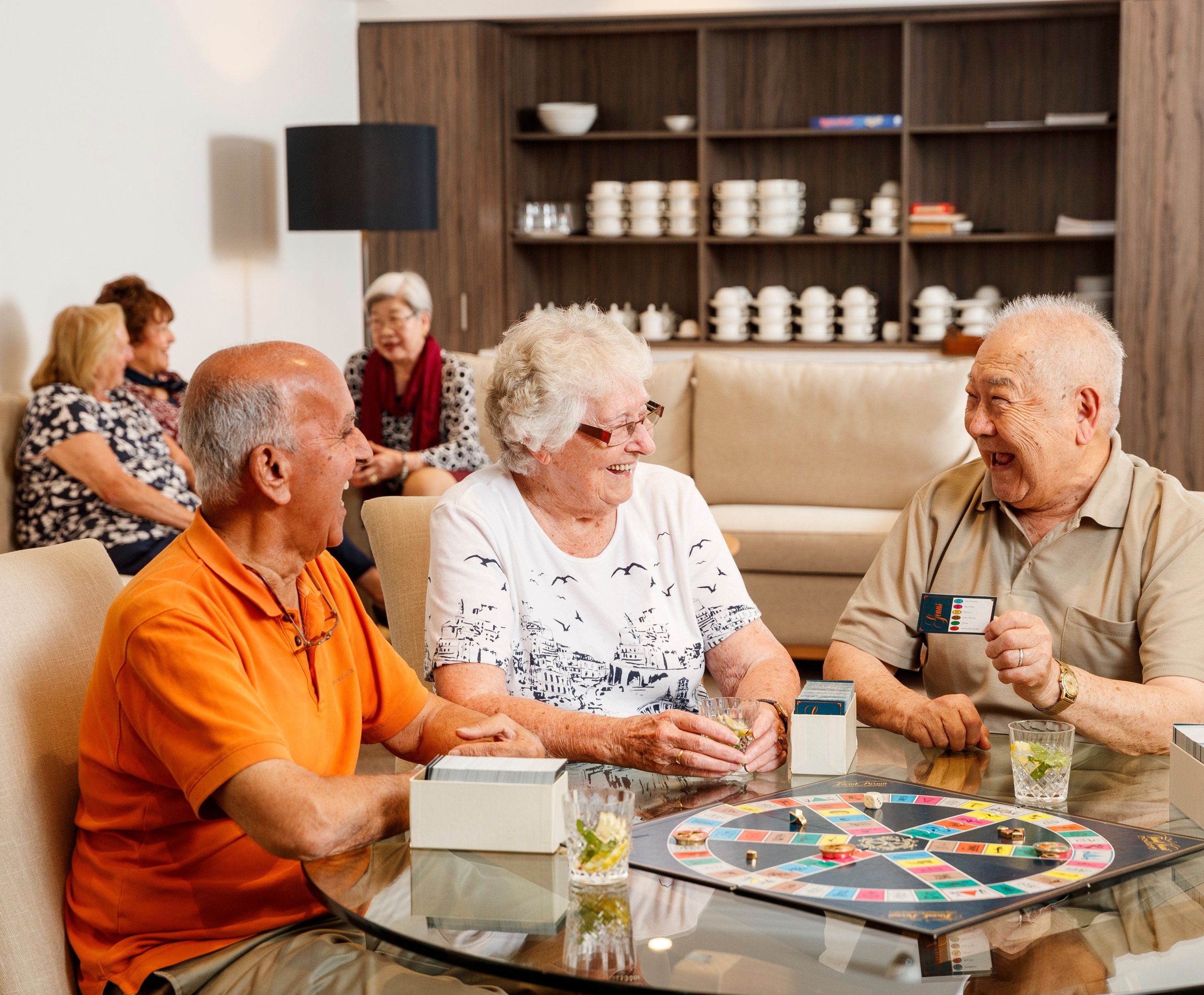 Residents in retirement village