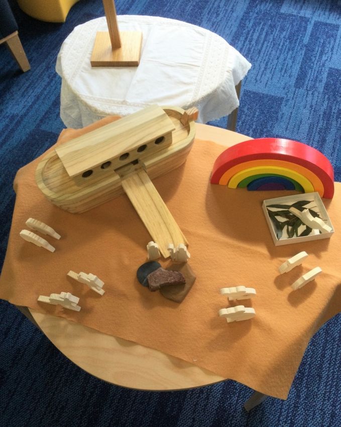 Noah's Ark, a classic tale, told through Godly Play models.